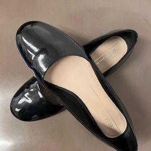 Ecco black patent Anine Ballerina flat.